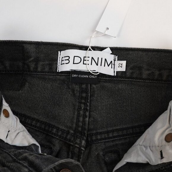 EB DENIM Black & Whites Upcycled Levi Straight Leg Jeans - Size 22/XXS - NWT - Picture 5 of 10